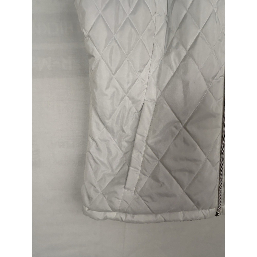 Free Country Reversible Puffer Vest Woman's Large White/Gray EC - Picture 9 of 16